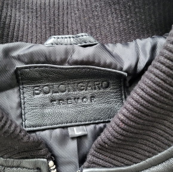 Bolongaro Trevor Men's Leather Black Jacket - Picture 3 of 7